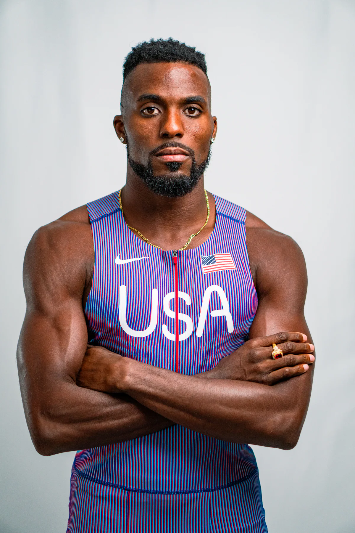 Kenny Bednarek representing Team USA